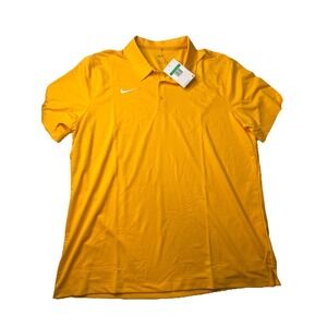Nike Men's Dri-Fit Polo Shirt Yellow Gold CI4470-717 Size XL